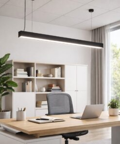 Lámpara LED Colgante Lineal 120cm 48W – Luz Fría, Cálida y Neutra Regulable Diseño Moderno Minimalista
