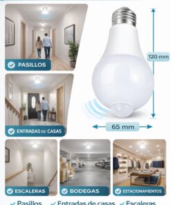 Alternative view of Ampolleta LED Inteligente con Sensor de Movimiento E27 9W – Encendido Automático 220V