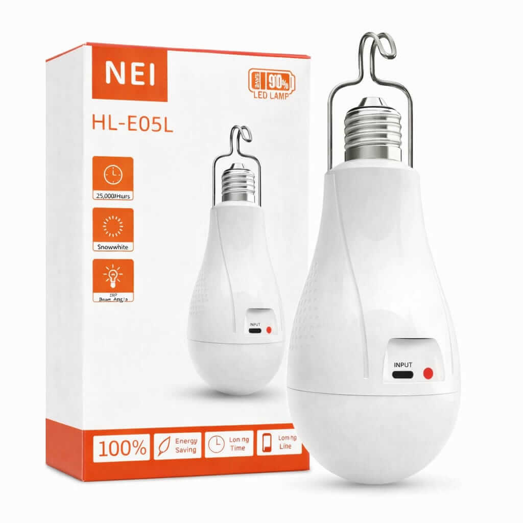 Ampolleta Led Emergencia Recargable E27 20w Luz Fría Usb - Imagen 2