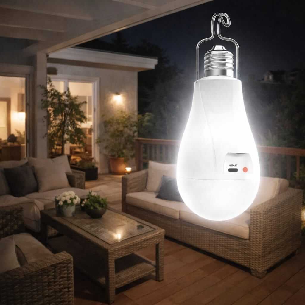 Ampolleta Led Emergencia Recargable E27 20w Luz Fría Usb - Imagen 5