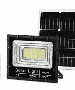 Foco Solar LED Exterior 400W IP67 con Panel Solar y Control Remoto 6500K